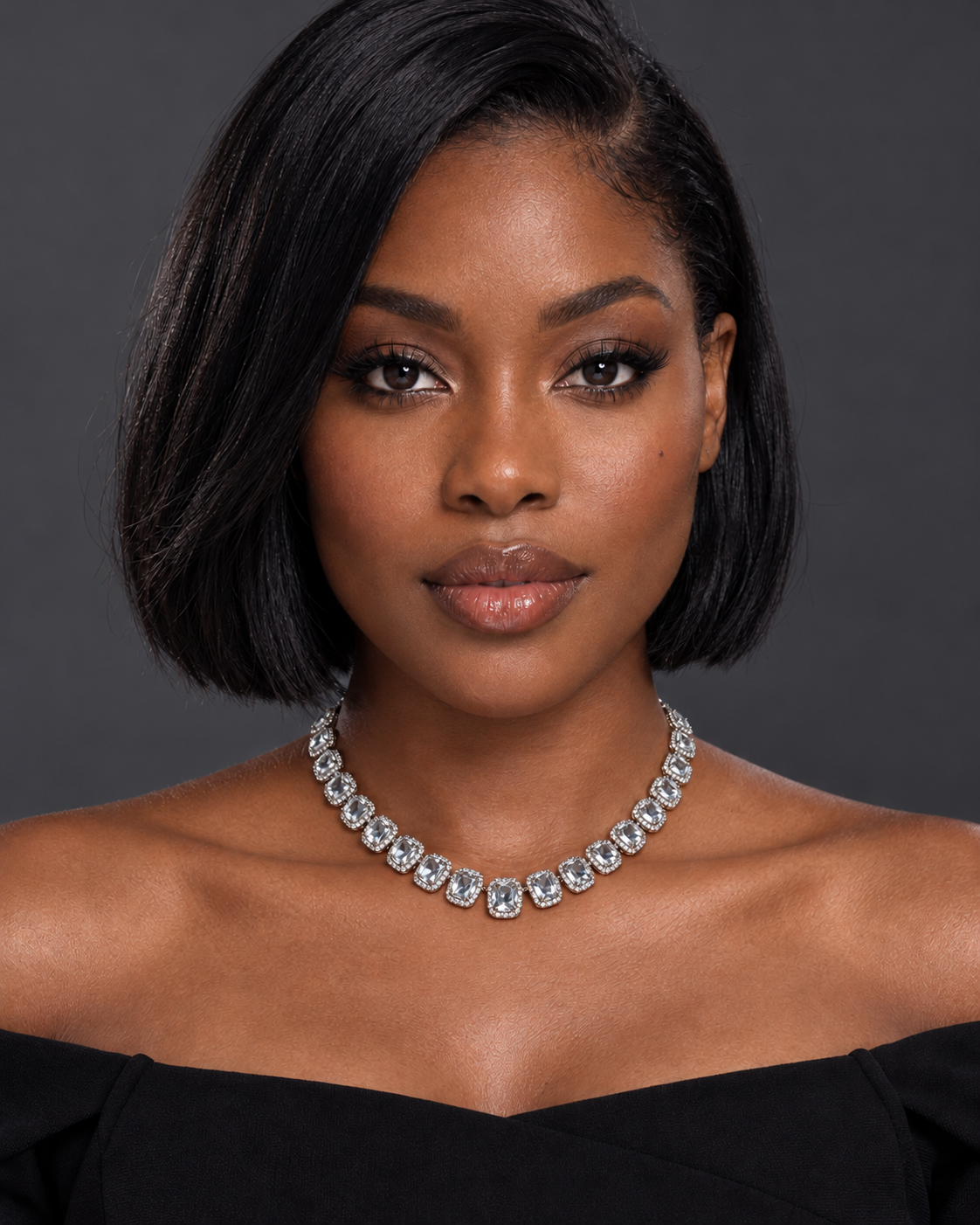 Crystal Rhinestone Necklace (20.5")