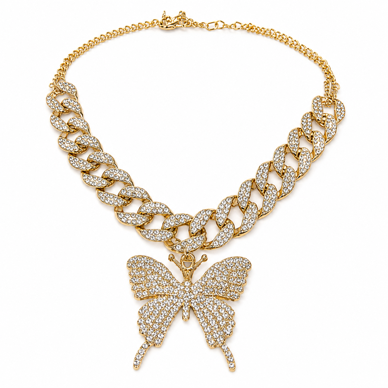 Butterfly Luxe Cuban Link Necklace