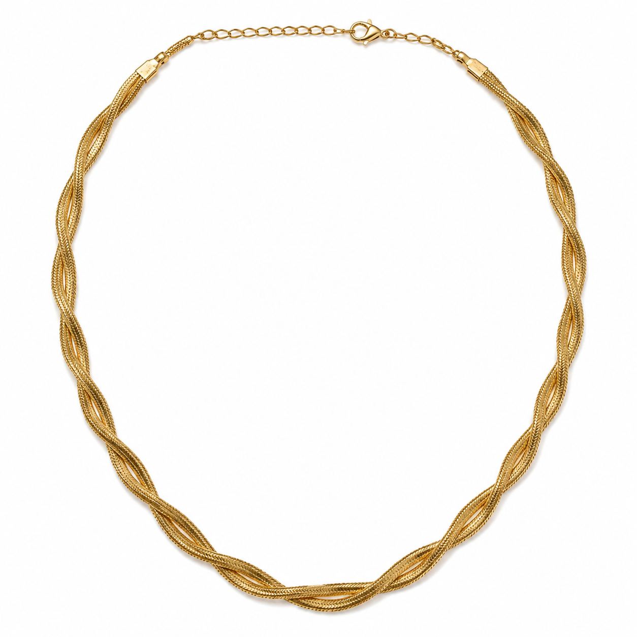 Criss Cross Herringbone Necklace (18")