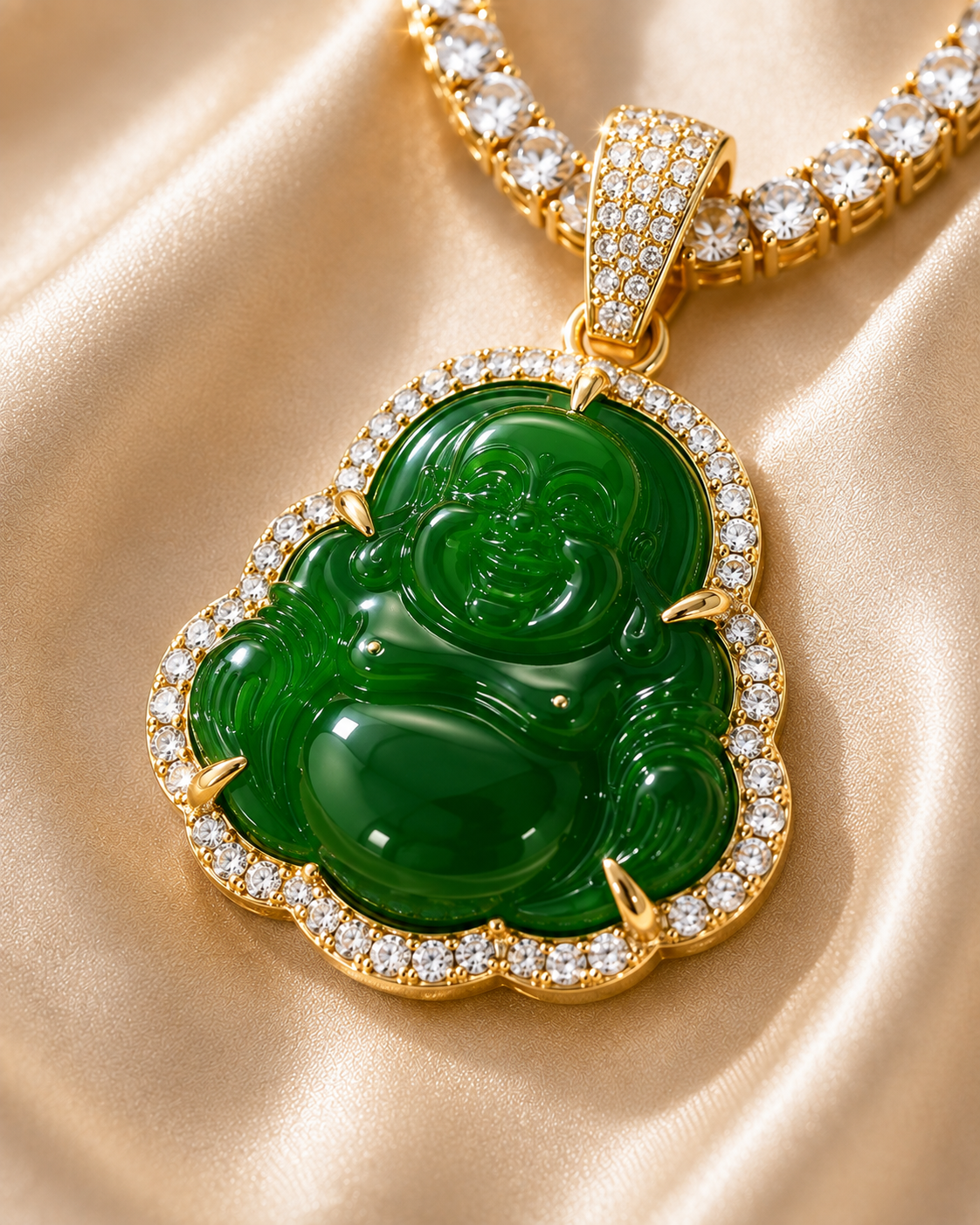 Buddha Tennis Chain Necklace (4mm)