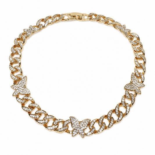 Butterfly Cuban Link Choker