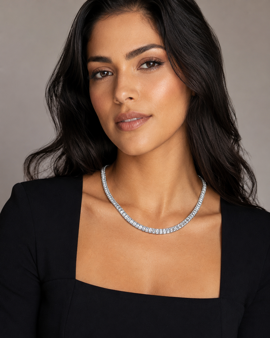Baguette Tennis Necklace (15.5")