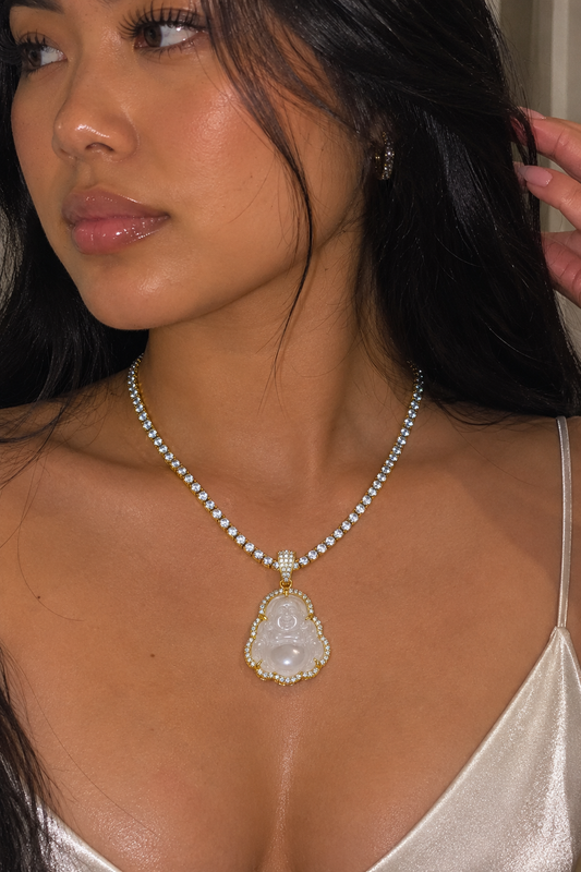 Buddha Tennis Chain Necklace (4mm)