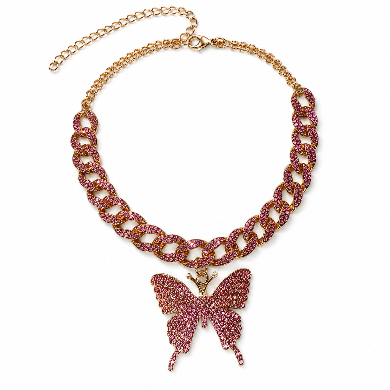 Butterfly Luxe Cuban Link Necklace