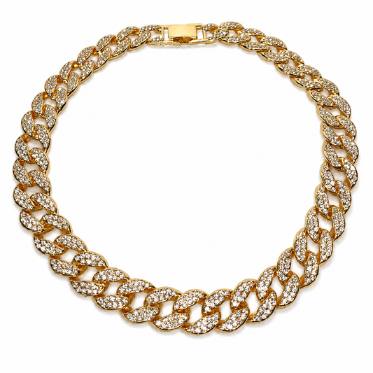 Iced Out Cuban Link Choker (16")