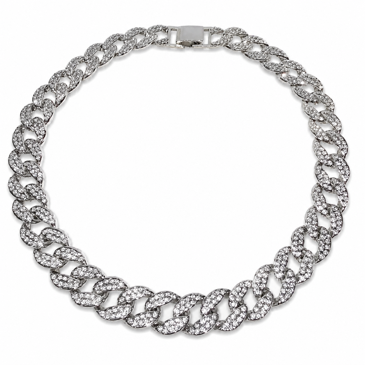 Iced Out Cuban Link Choker (16")