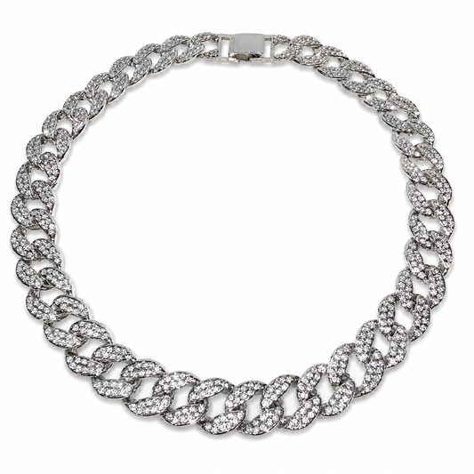 Iced Out Cuban Link Choker (16")