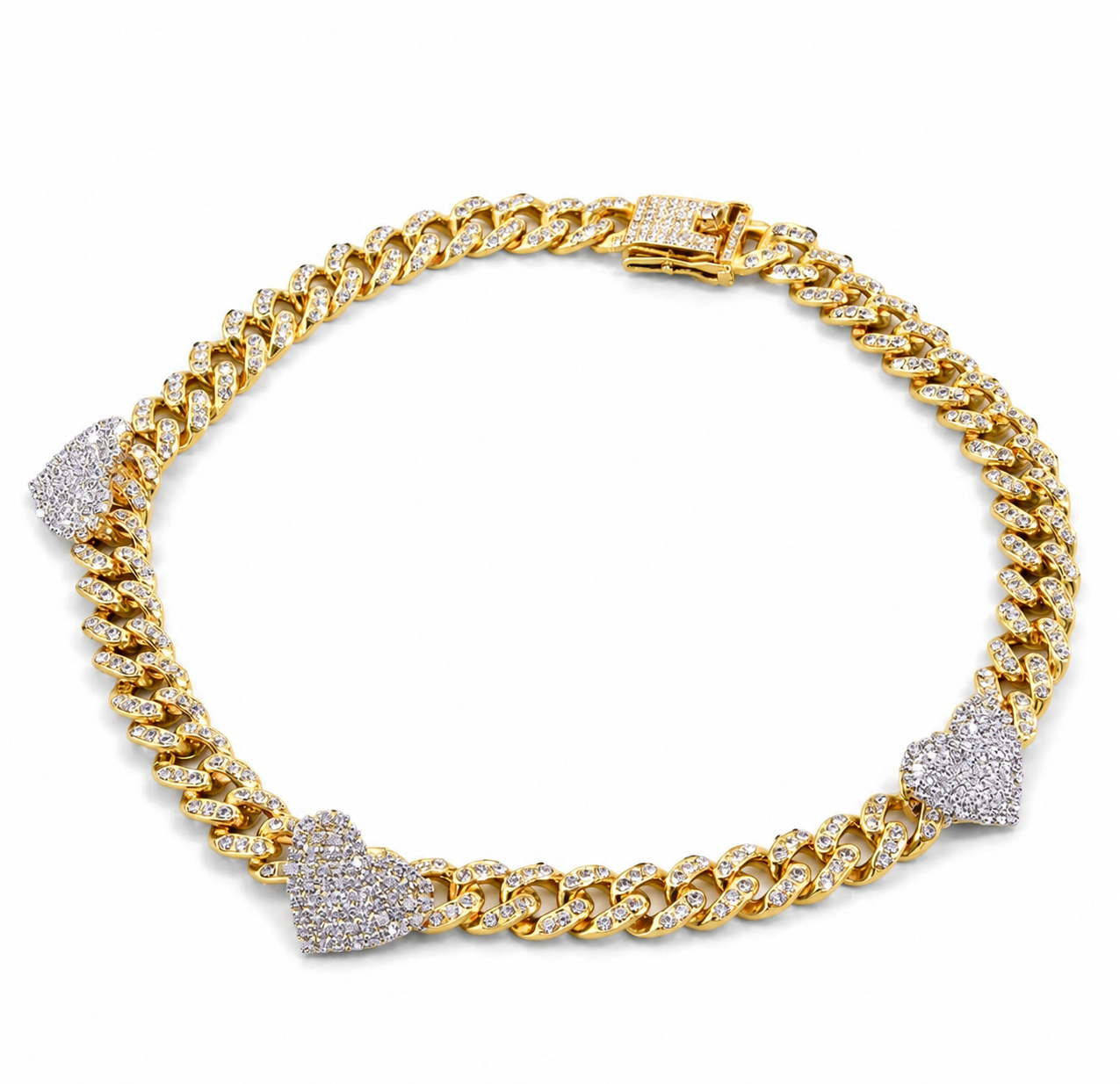 Bold Cuban Link Heart Necklace (12mm)