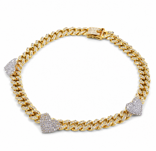 Bold Cuban Link Heart Necklace (12mm)