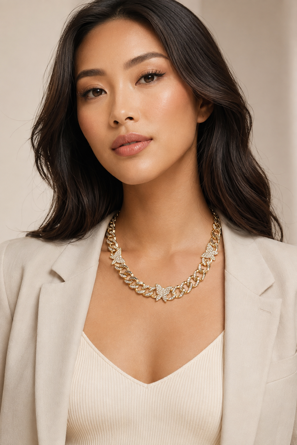 Butterfly Cuban Link Choker