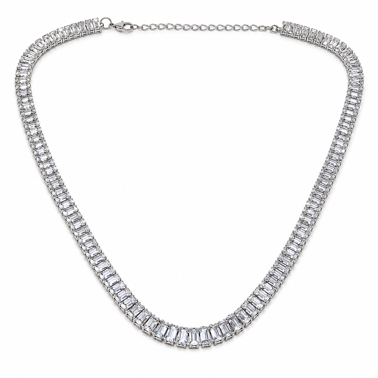 Baguette Tennis Necklace (15.5")