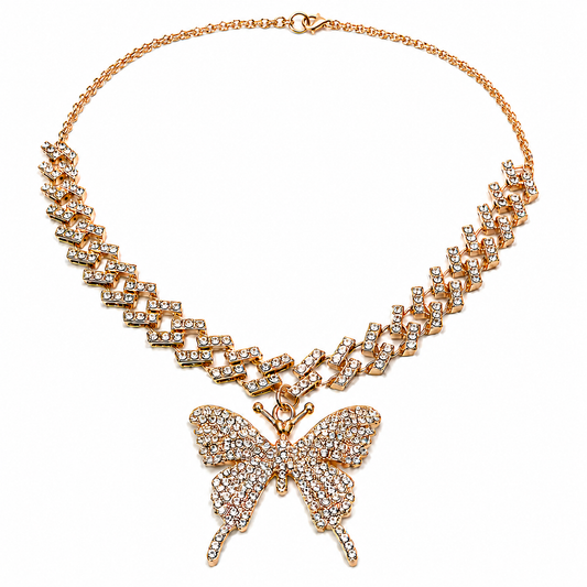 Butterfly Luxe Cuban Link Necklace