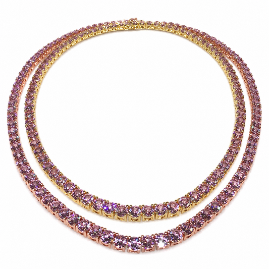 Pink Dreams Tennis Chain Necklace