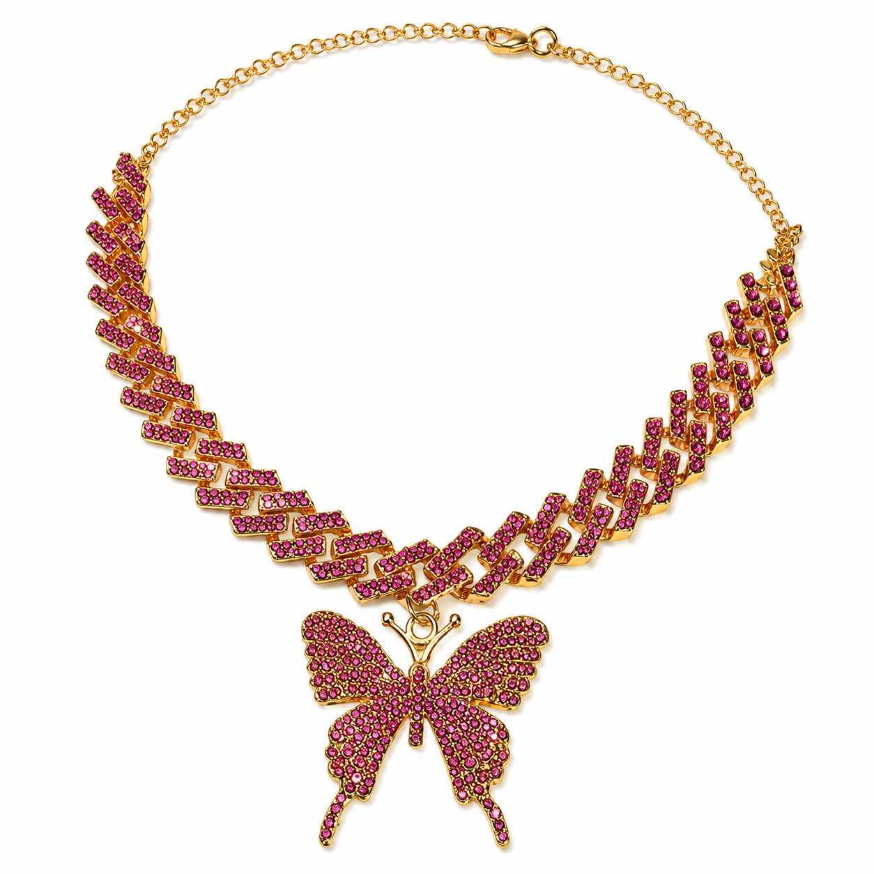 Butterfly Luxe Cuban Link Necklace