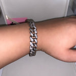 Women's Iced Out Cuban Link Bracelet
