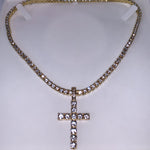 Tennis Chain Cross Necklaces