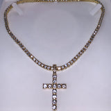 Tennis Chain Cross Necklaces