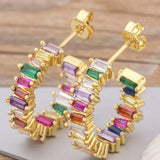 Rainbow Hoop Earrings