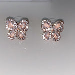 Peach Butterfly Stud Earrings