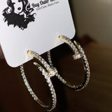 Nail Hoop Earrings