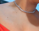 alt="Baguette Tennis Necklace"