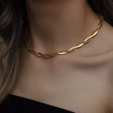 Criss Cross Herringbone Necklaces